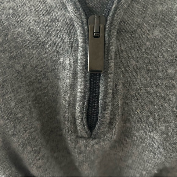 CODICE WOOL & CASHMERE GREY HALF ZIP JUMPER - Picture 11 of 12
